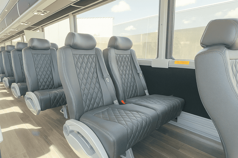 interior of Bus Rental Company Avondale charter bus